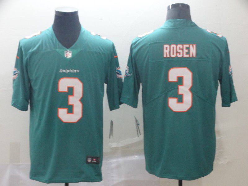 Men Miami Dolphins 3 Rosen Green Vapor Untouchable Playe Nike Limited NFL Jerseys